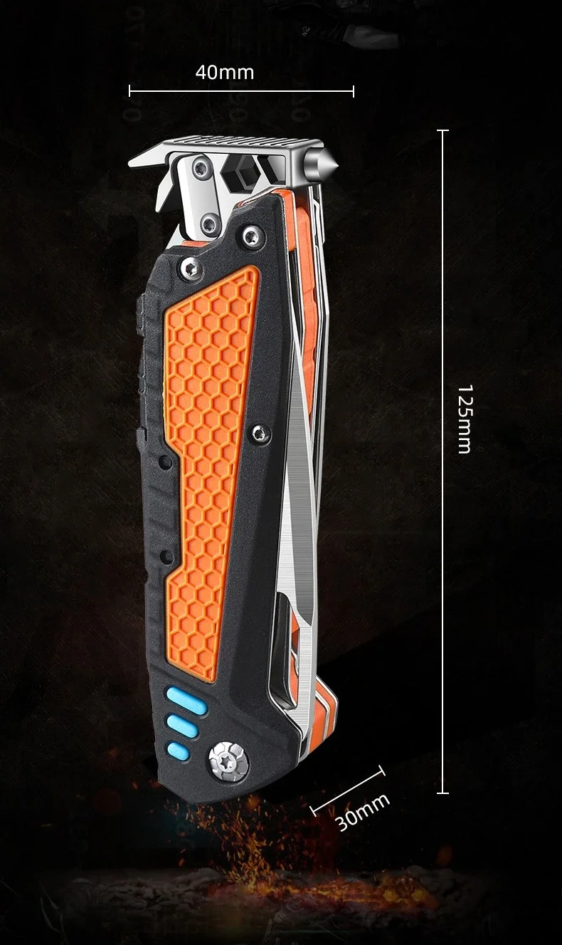 Outdoor EDC Portable Multifunctional Folding Tool Hiking Camping Hammer Screwdriver Car Emergency Tools - Image 5