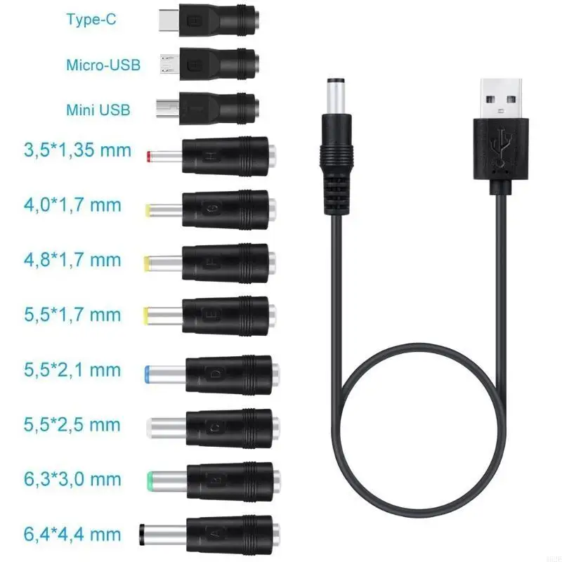462E Type C Micro USB Plug Cord for Cellphone Fan Speaker Router LED Lamp USB