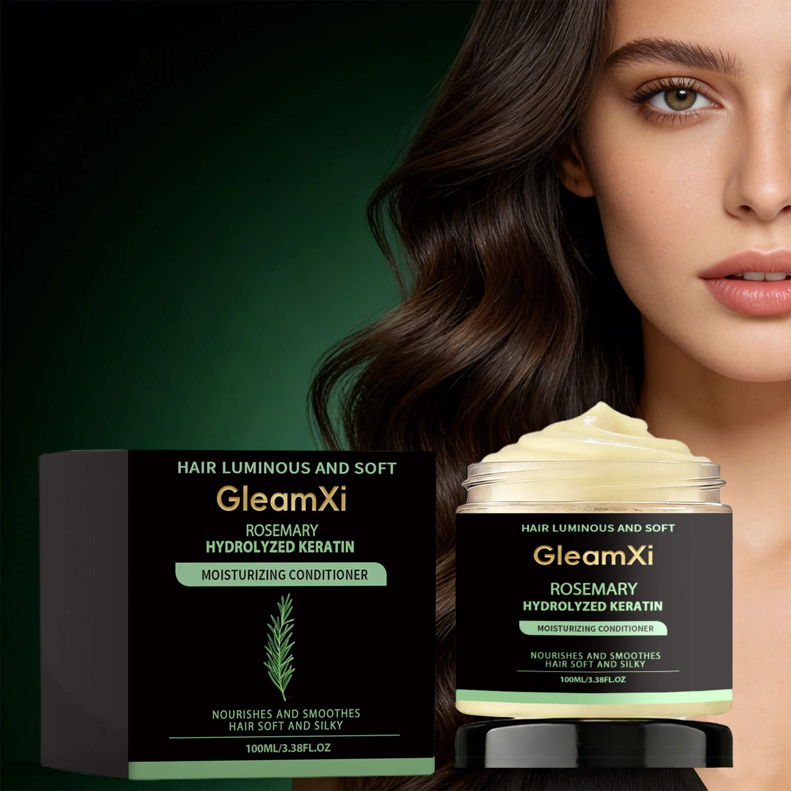 Acondicionador de cabello de romero, suaviza el cabello, mejora la sequedad, repara el cabello encrespado dañado, reduce el desgarramiento del cabello, fortalece el cuidado del cabello