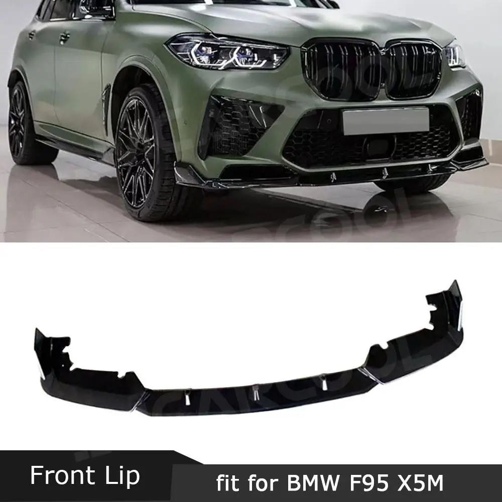 

JMCARCOOL ABS Накладка-сплиттер на передний бампер (3 секции) под карбон для BMW F95 X5M 2019-2023