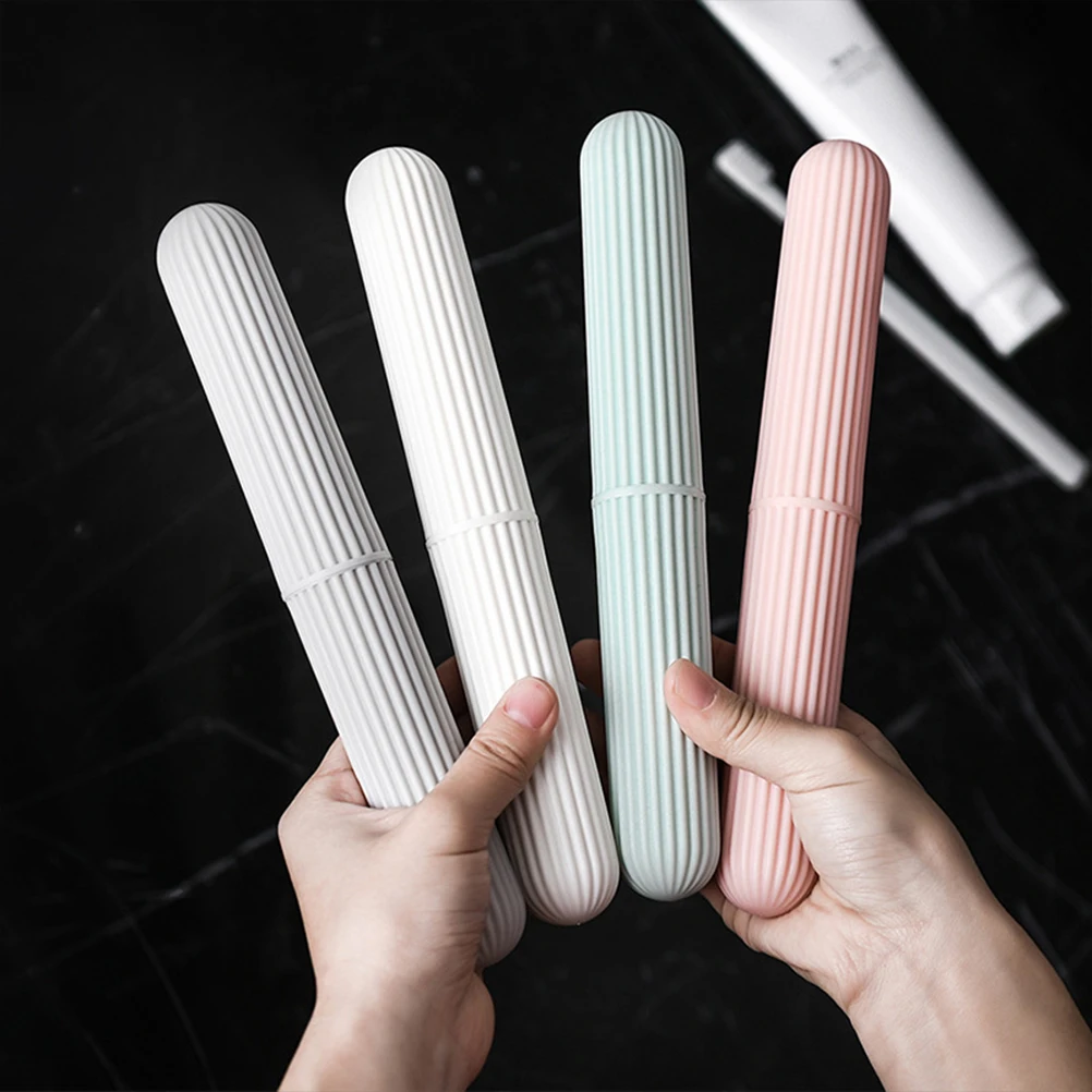 

4pcs Toothbrush Case Plastic Toothbrush Box Portable Travel Storage Holders Container Lightweight Practical Long Lasting Oral