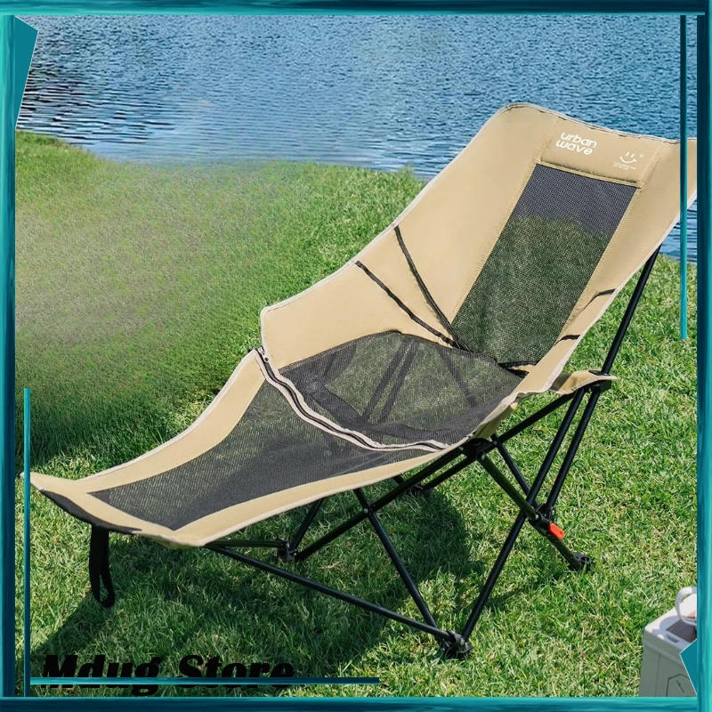 

Portable Travel Camping Chairs Yellow Flat Mesh Folding Camping Chairs Recliner Beach Strandstuhl Klappstuhl Outdoor Furniture