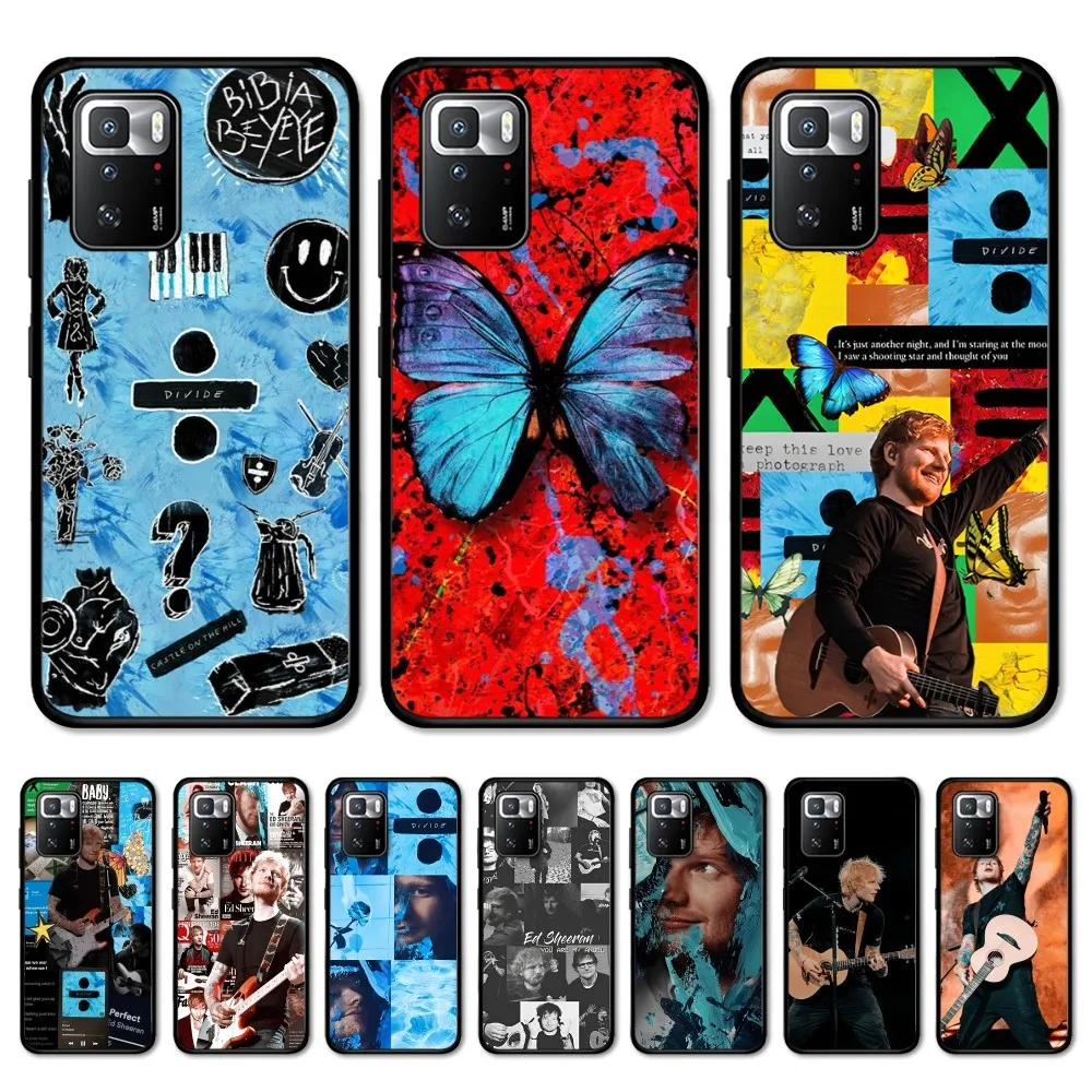 

E-Ed S-Sheeran Hot Singer Phone Case For Redmi Note 4 X 5 A 6 7 8 T 9 9S 10 11 11S 11Epro Poco M3 Pro