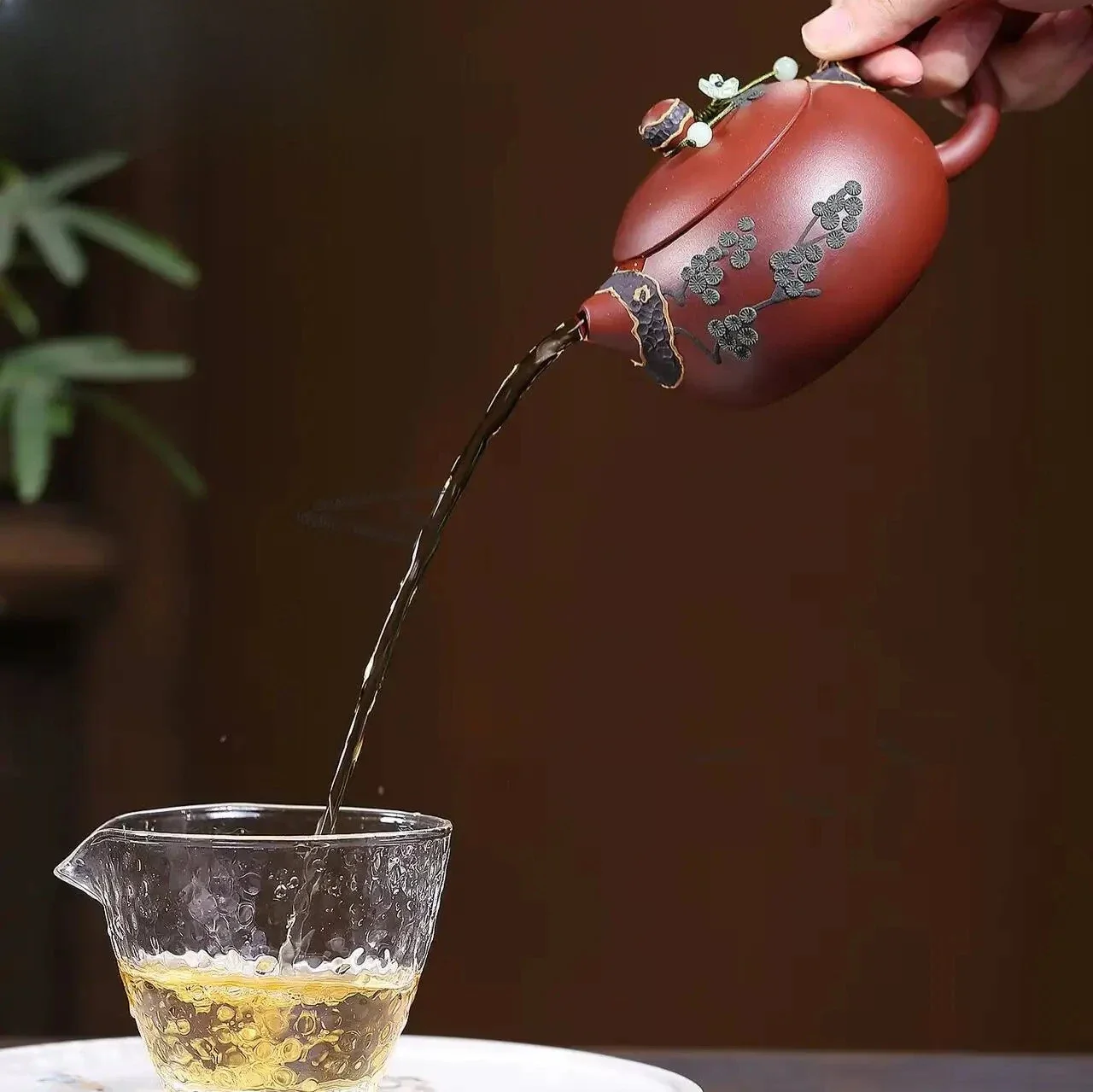 240ml Vintage Yixing Purple Clay Teapots Handmade Pine Needle Xishi Pot Raw Ore Dahongpao Mud Tea Making Kettle With Filter Cha