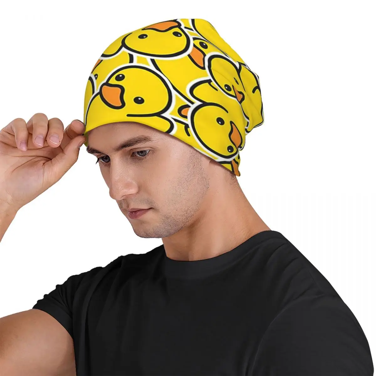 Yellow Classic Rubber Duck Unisex Adult Beanies Caps Knitted Bonnet Hat Warm Hip Hop Autumn Winter Outdoor Skullies Hats