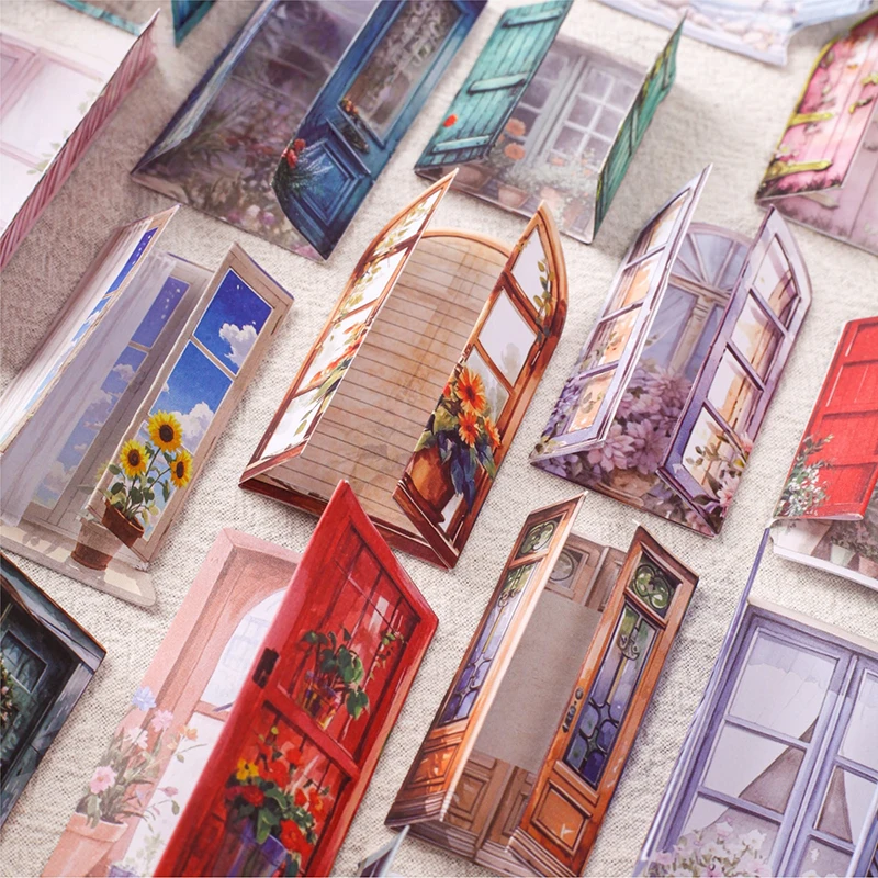 

10Pcs/Pack ‌The Window of Time series Decorative Stickers Material Perfect for Journaling Diy Scrapbooking Supplies