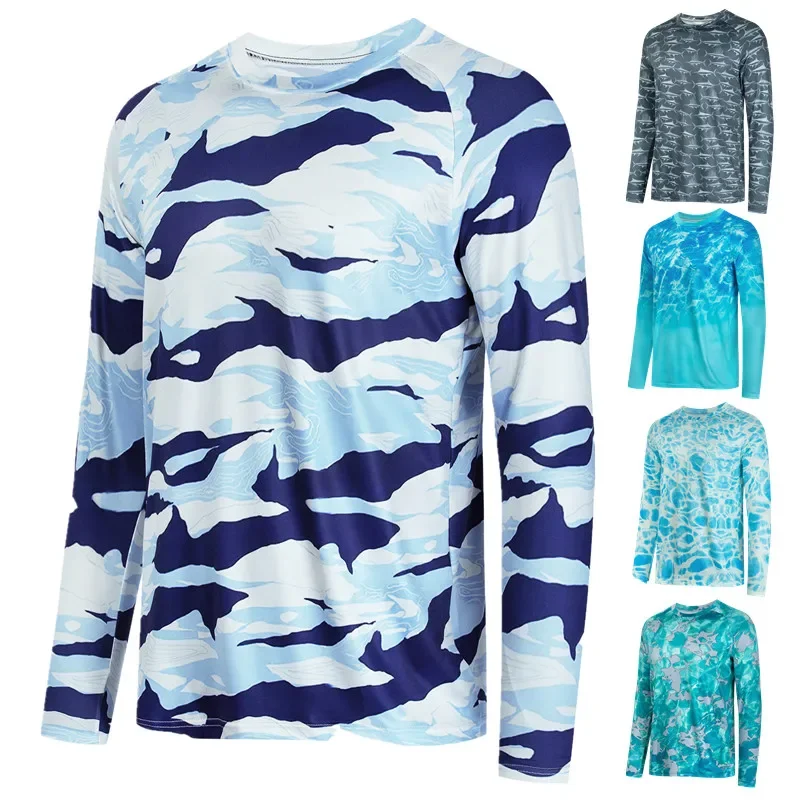 

Fishing Shirt Mens Long Sleeve Fishing Clothing Summer Quick Dry Breathable Top Wear Camisa Pesca Fishing Clothes