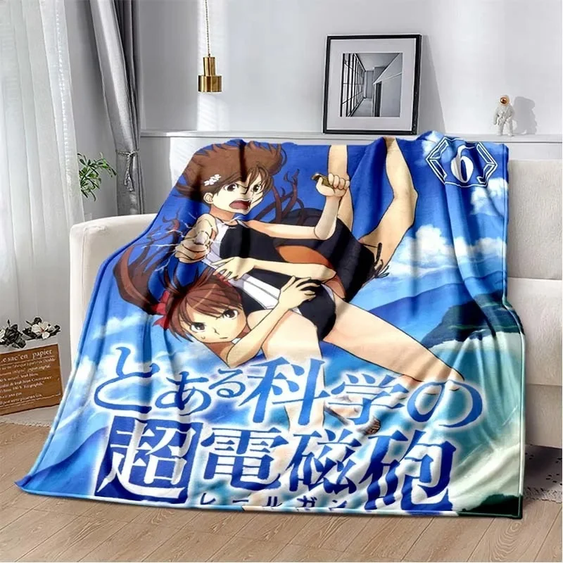 Anime A Certain Scientific Railgun SofaBlanket Warm Bed Fleece Custom Nap Home Fluffy Soft Blankets King Size Microfiber Bedding