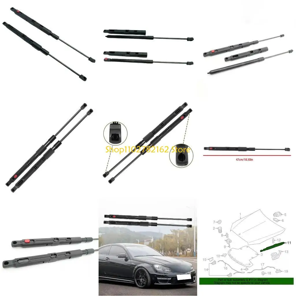 

547B Easy To Install Hood Lift Rods Enhances Car Maintenance Experience 4B457942 for W205 A205 C200 C300 C250 C350E C400 C450