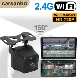 Carsanbo Front View WIFI Camera 2.4G HD 150 ° Wireless Night Vision Camera USB 5V Connectionb Fit For Android IOS Radio