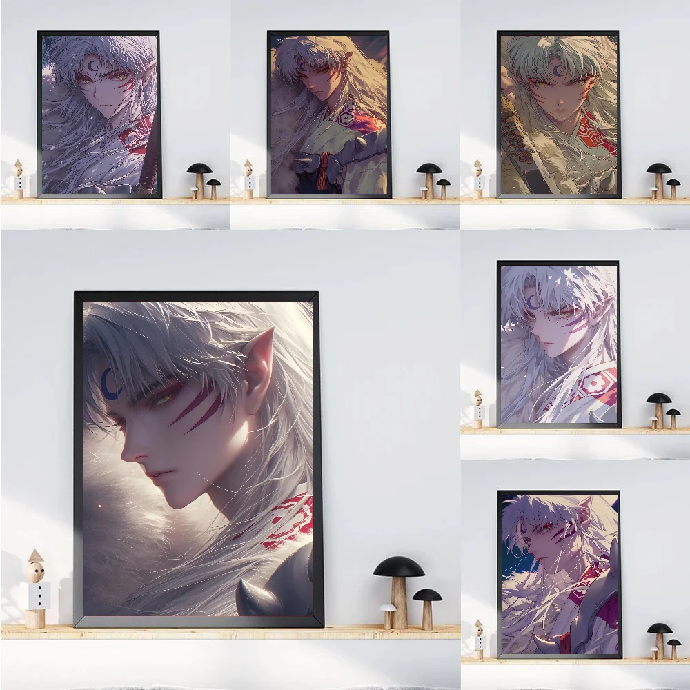 Sesshomaru I-InuYasha Anime Poster Paper Print Home Bedroom Entrance Bar Cafe Art Painting Decoration