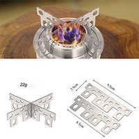 Outdoor Stainless Steel Alcohol Stove Rack Combo Set Mini Ultralight Portable Liquid Cross Stand Stove