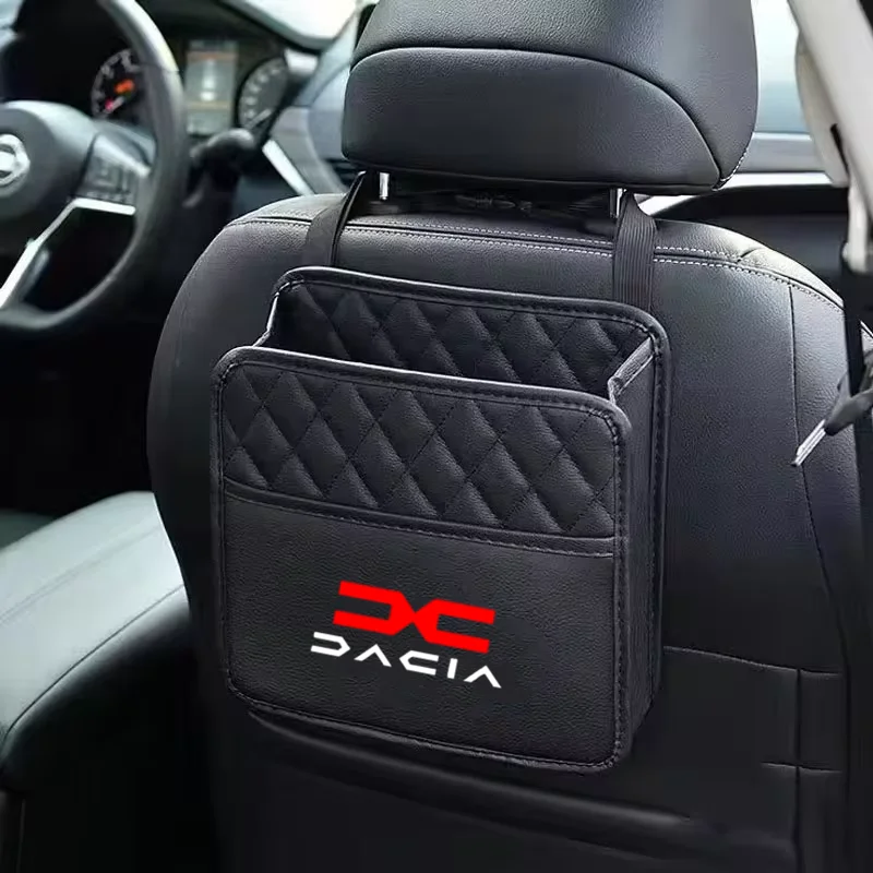 Car Backseat Organizer Multifunction PU Leather Interior Storage Bag for Dacia Spring Lodgy Dokker Duster Logan Sandero Stepway