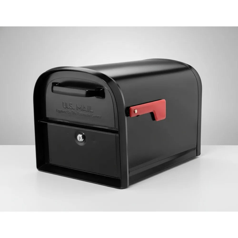 

Extra Large Locking Parcel Mailbox, Black Powder-Coated Steel, USPS Approved for Secure Home Delivery