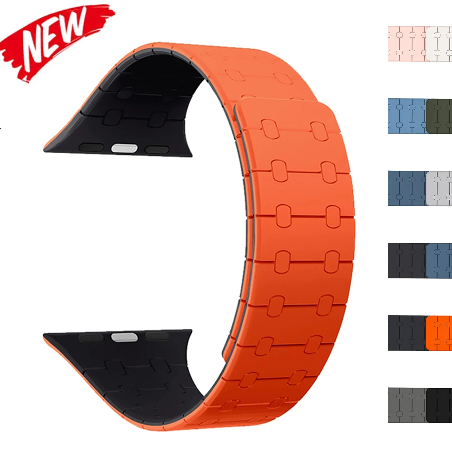 Magnetic Silicone Strap For Apple Watch Ultra band 49mm 45mm 40mm bracelet correa 41mm 44mm 38mm 42mm iWatch series 8 SE 7 6 5 4