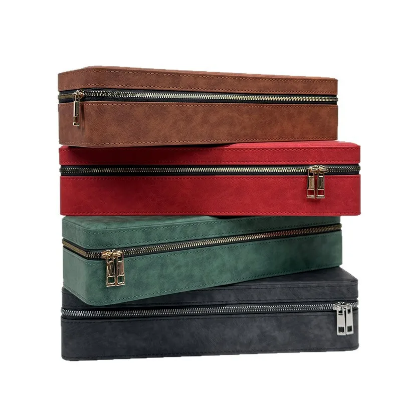 Leather Watch Box Retro Dustproof Watches Display Boxes Travel Portable Mechanical Watch Storage Box Packaging Supplies Gift