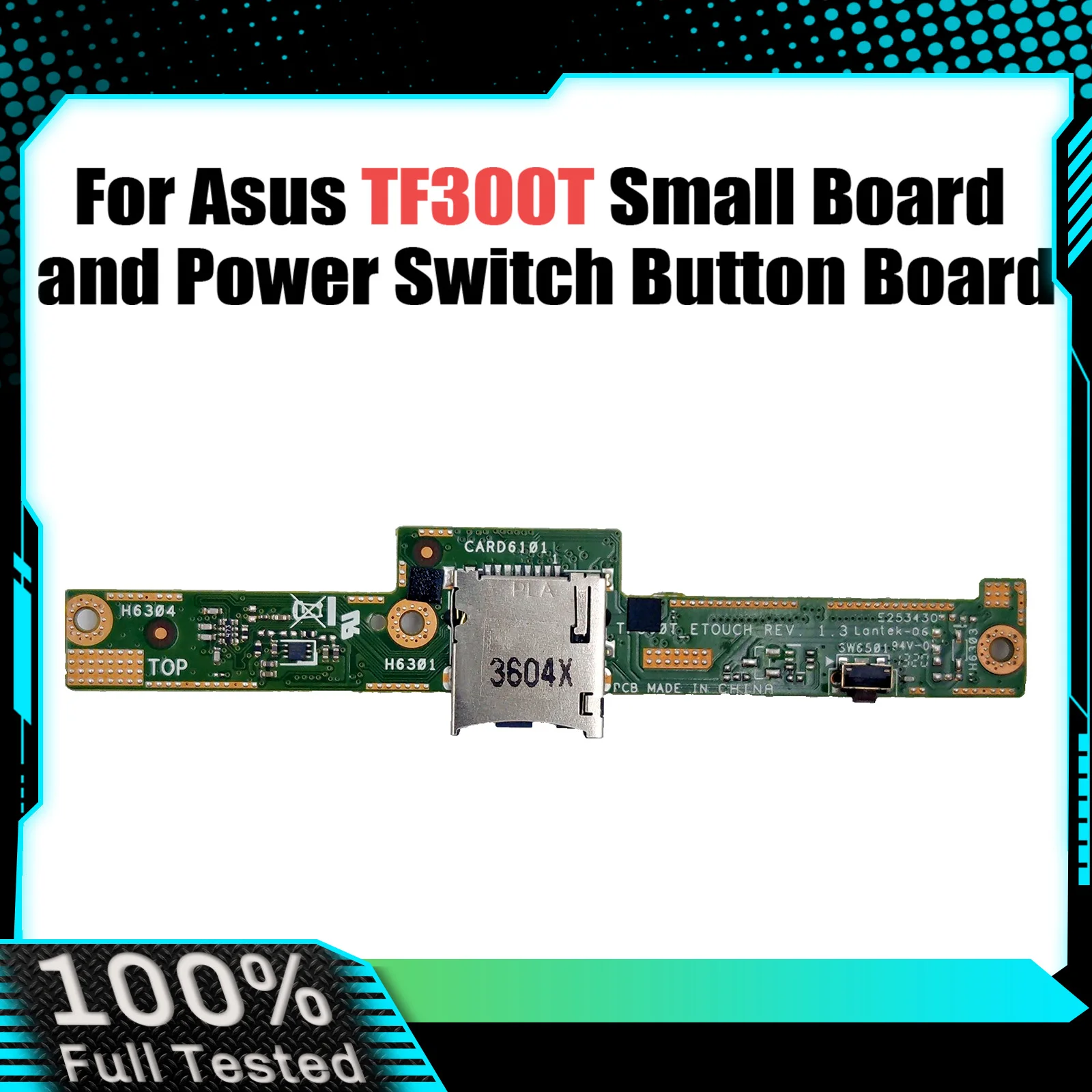 For Asus EeePad Transformer TF300T SD Card Small Board and Power Switch Button board 14010-00060900 Fast Ship