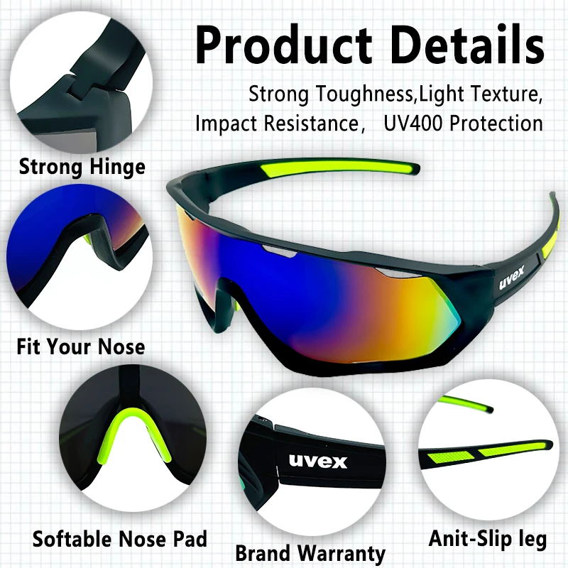 Uvex Polarized Cycling Glasses Outdoor Sports Bike Eyewear Men Women Mountain Road MTB Bicycle UV400 Sunglasses Riding Goggles