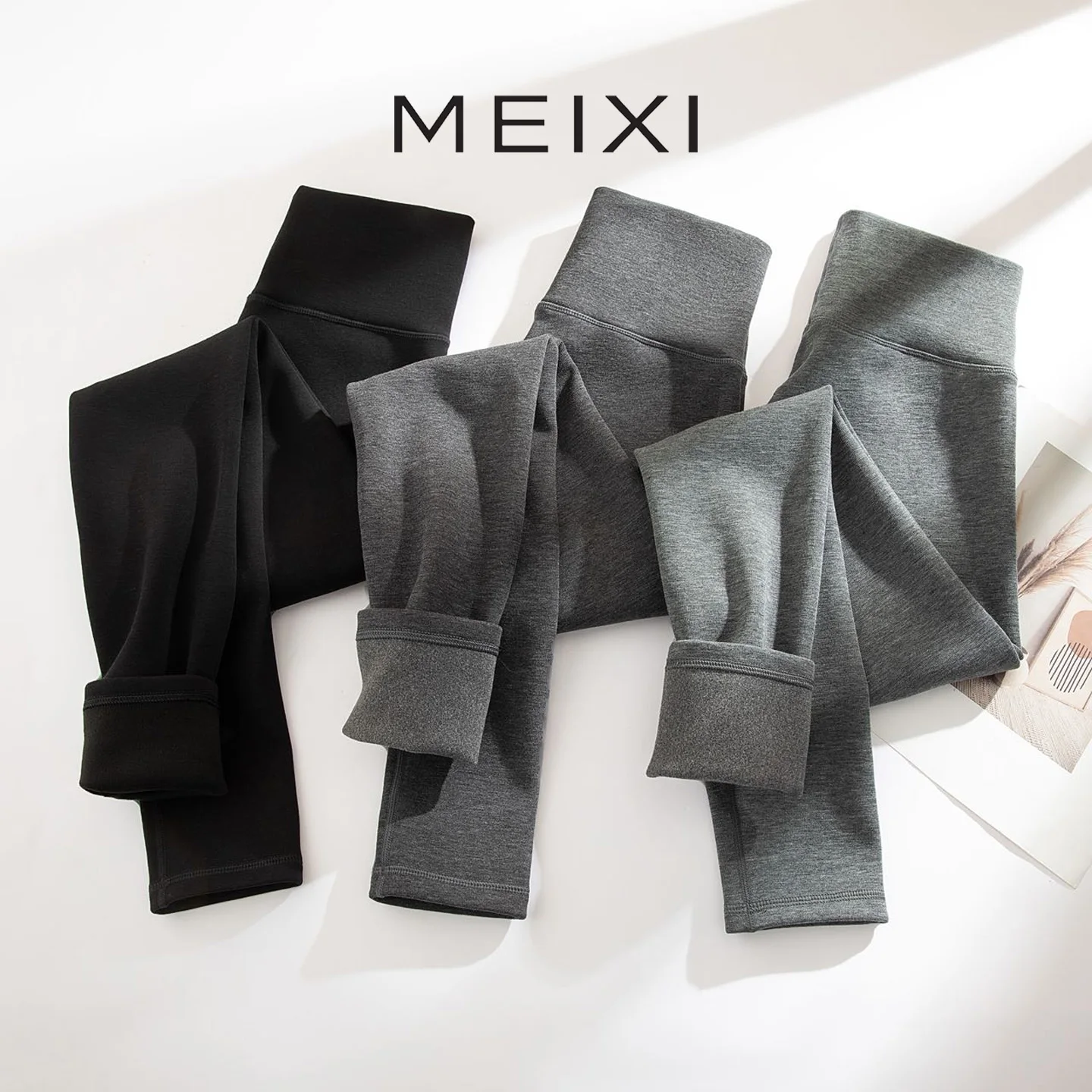 

High-End Wool Women's Thermal Pants Thiened Casual Double Layer Base Layer Trousers for Autumn Winter Comfortable Fit Bot