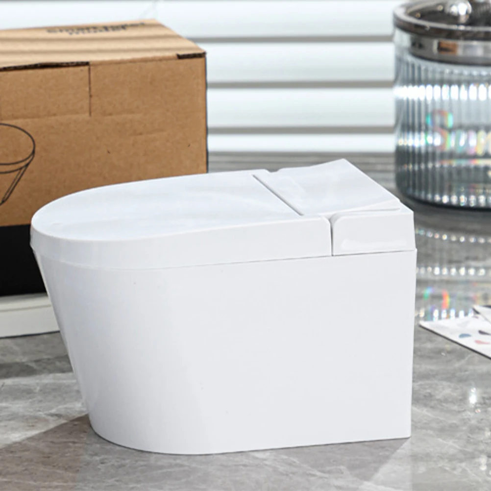 

Toilet Shaped Ashtray Wall Mountable ABS Covered Windproof Bathroom Home Smoker Gift Ashes Holder Lid Compartment Design Easy