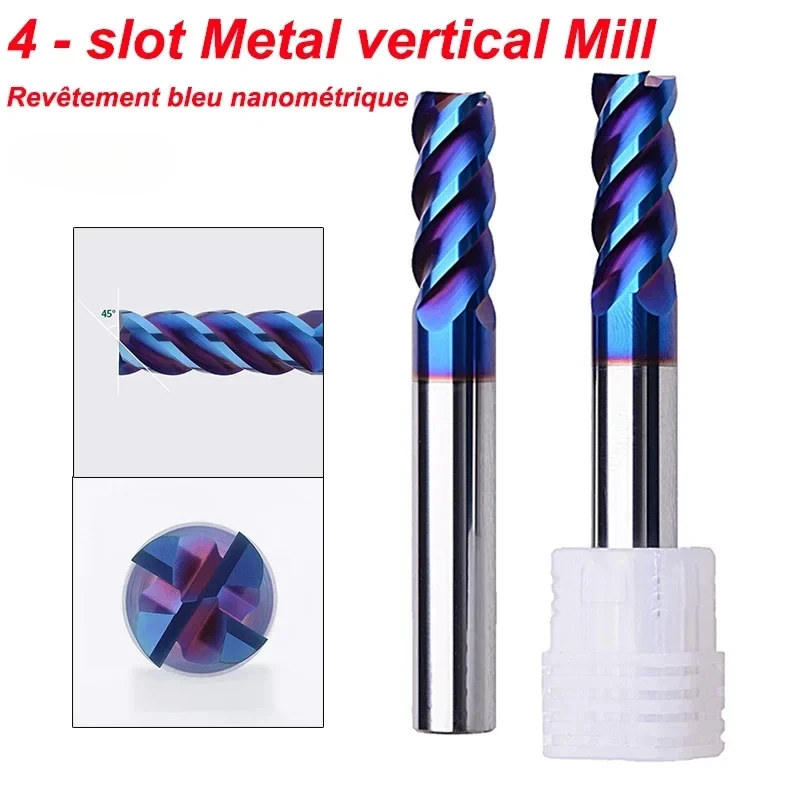 CSXW 1pc HRC65 4 Flutes Carbide End Milling Cutter Tungsten Steel Endmill Square Fraise CNC Machine Drill Bit for Metal Cutting