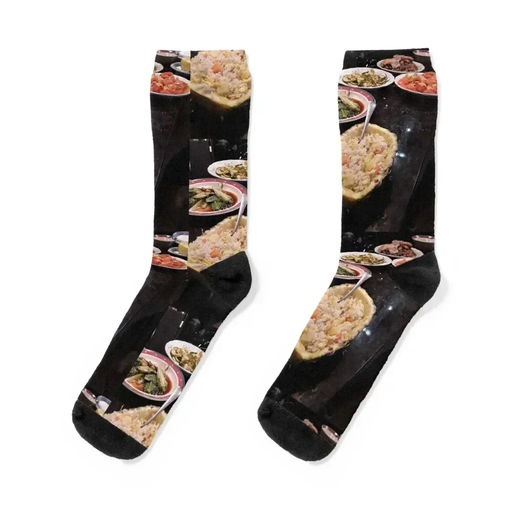

Asian cuisine Socks Wholesale Climbing with print sheer Socks Women Men's