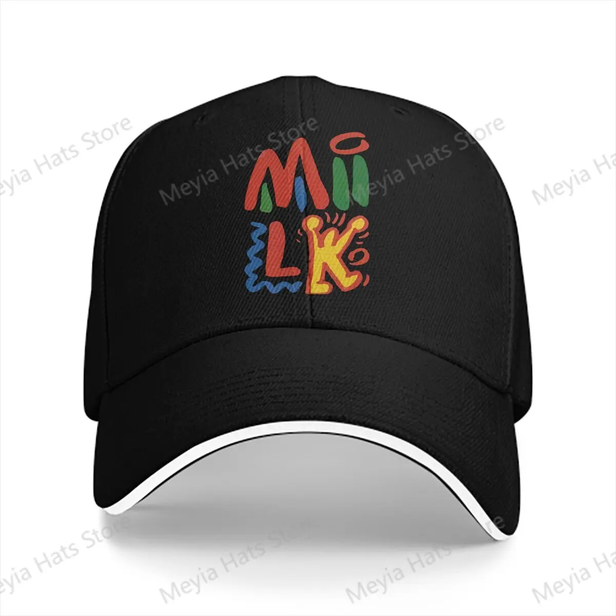 

Milk Energy Haring Geometric Graffiti Baseball Cap Men Hats Women Visor Windproof Snapback Caps