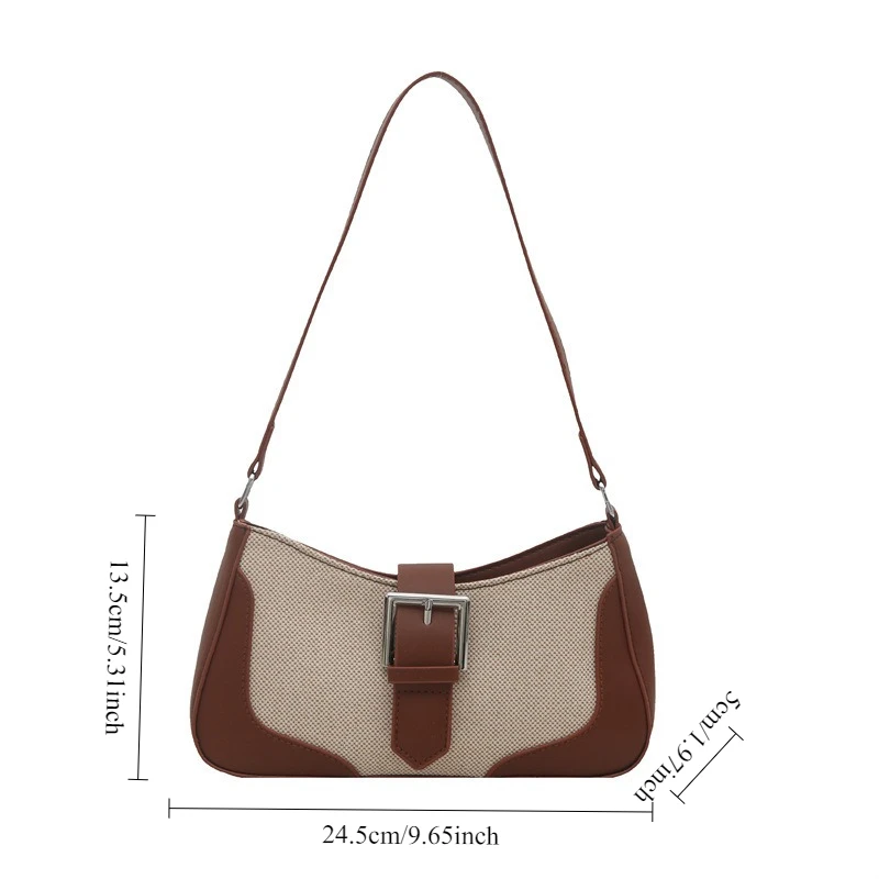 حقيبة فرنسية بسيطة، حقيبة كتف كروس متعددة الاستخدامات شهيرة للنساء لعام 2025، حقائب إبط عصرية غير رسمية #4