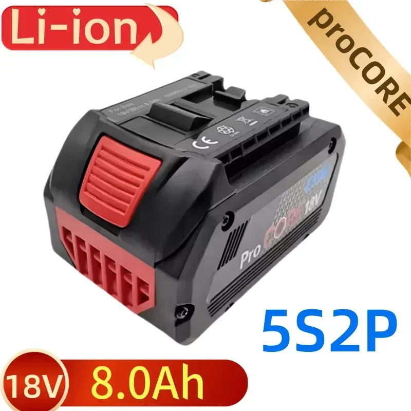 

18V 5S2P Suitable for Bosch Professional lpega Cordless Tool BAT618 BAT609 GBA18V80 21700 Battery ProCORE Replacement Battery