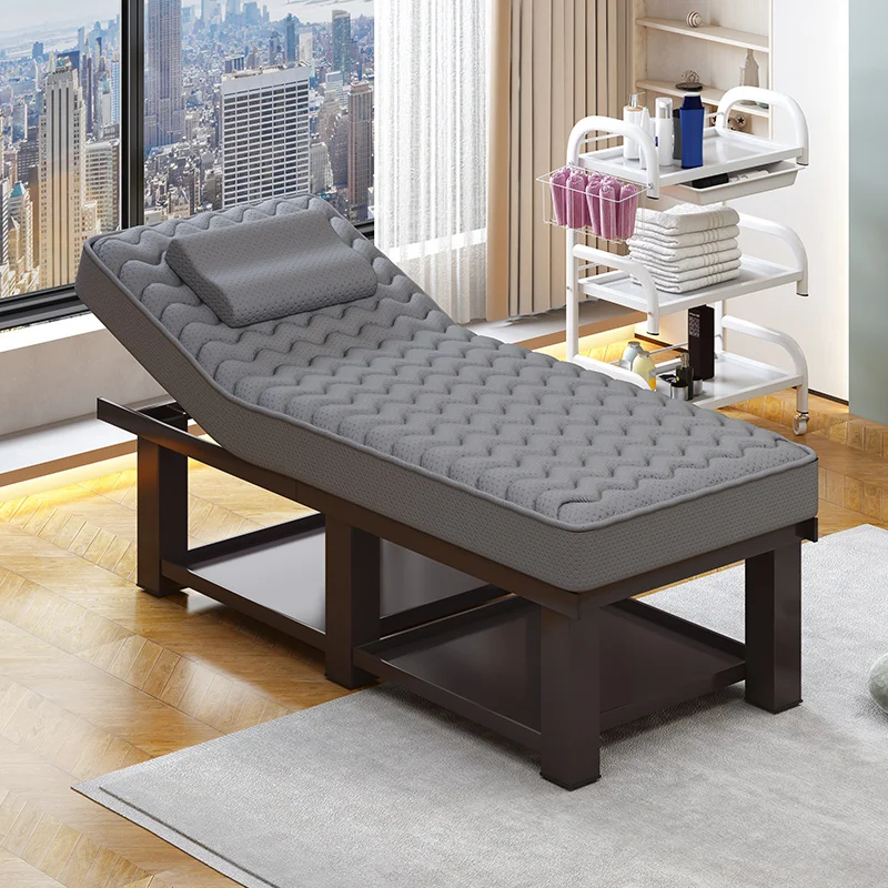 Cama de pilates iluminada, equipamento de mesa de massagem de beleza dobrável, cadeira de fisioterapia de tatuagem, móveis de salão comercial