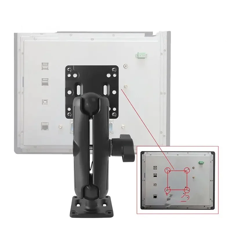 2.25'' 100*100 VESA Plate to 75*75 VESA Plate with 21cm Long Double Socket Arm for TV, Display, Monitor Mounting