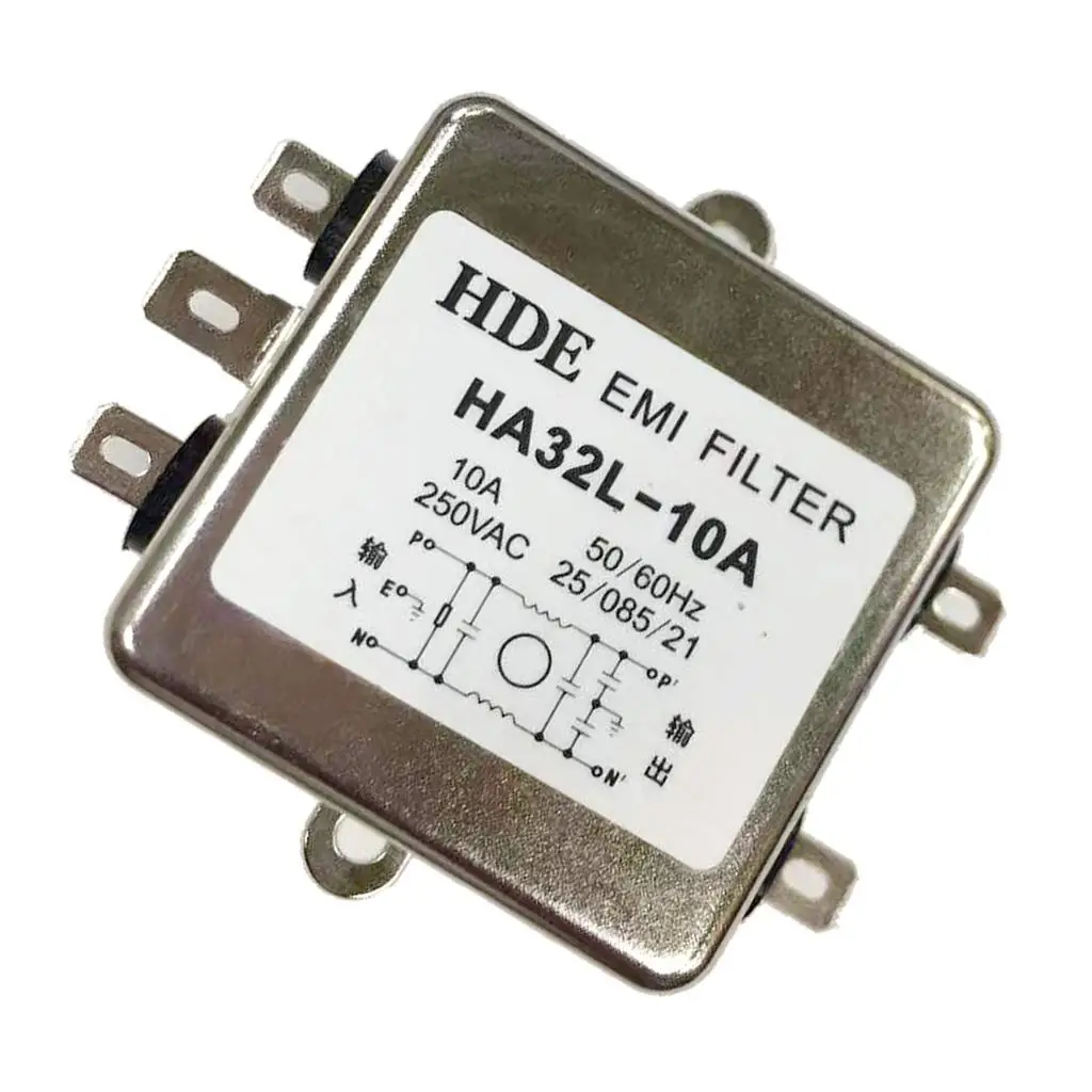Single-phase EMI Power Filter, 250V 50/60Hz Anti-interference