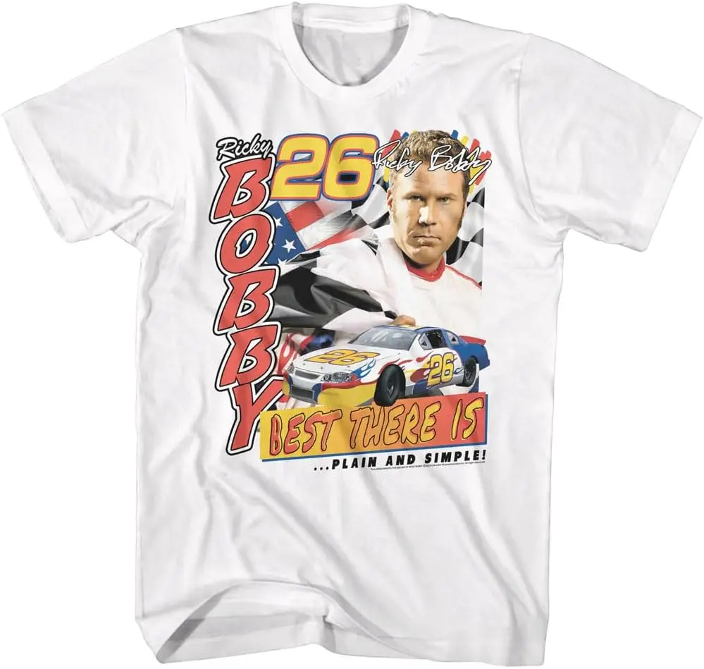 Talladega Nights Ricky Bobby Best There Is Plain And Simple Adult Short Sleeve T Shirt Comedy Graphic Tee 100% Cotton Trendy Y2K Short-Sleeve Tee – Soft, Quick-Drying,  Wrinkle Resistant Light Cotton Graphic Tshirt Soft Stretchy Casual Summer Short Sleeve