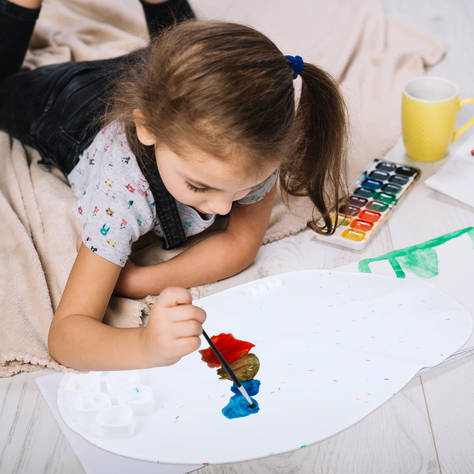 

Silicone Craft Mat Flexible Nonstick Durable Painting Pad for DIY Epoxy Resin Craft Kids Painting Sheet Reusable Washable