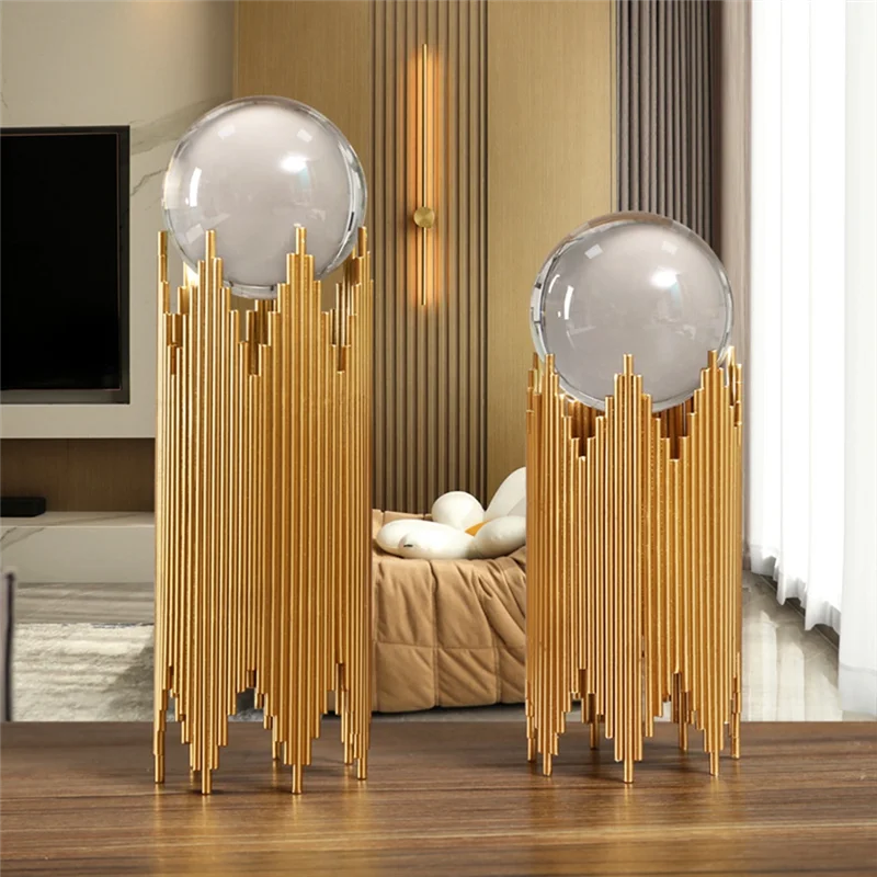 TKOH-Home Decoration Living Room Item Ornament For House Lighted Glass Wine Crystal Book Center Table Modern Tv Cabinet