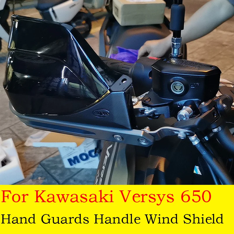 For kawasaki versys 650 Handguards Aluminum Motorcycle Hand Guard Protection Handle Windshield Protector Accessories 2023 2022