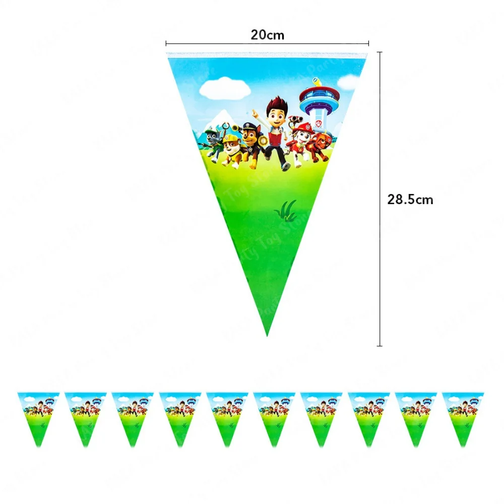 Nieuwe Paw Patrol Banner Kids Verjaardag Bunting Wimpel Baby Douche Bruiloft Garland Vlag Party Outdoor Tuin Decoratie Benodigdheden