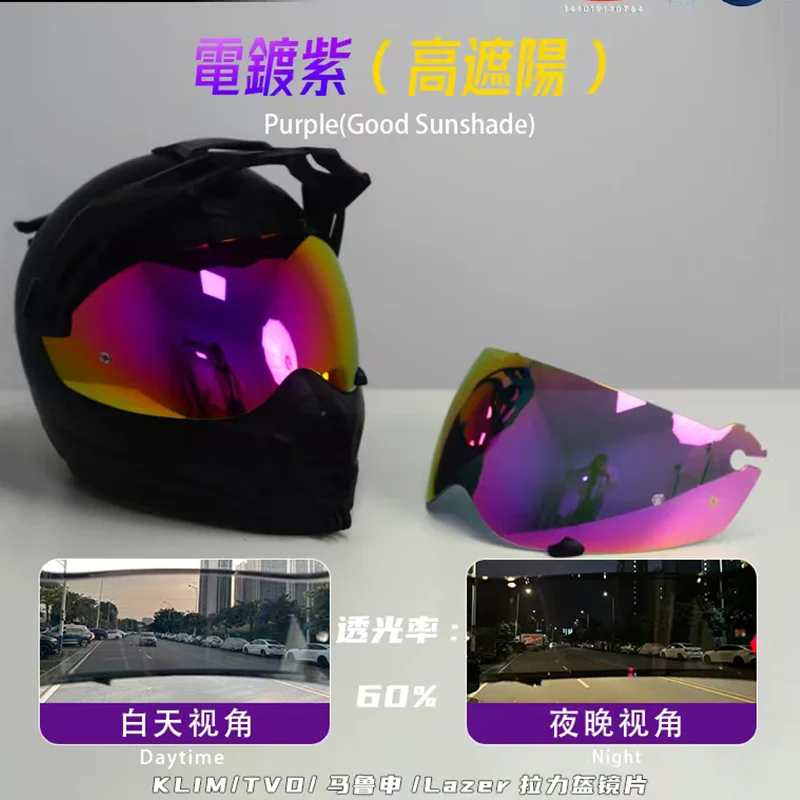 Helmet Visor For KLIM KRIOS PRO TVD LAZER Marushin L9 Photochromic Helmet Anti-Fog Pinlock Lens Shield Mask