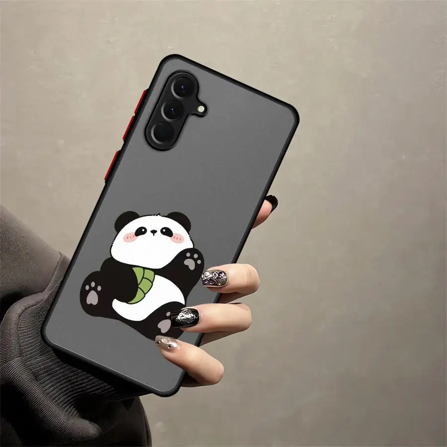 حافظة لهاتف سامسونج جالاكسي A72 A22 A36 A21 A23 A31 A56 A25 A26 A32 A73 A52 A71 لطيف الكرتون الباندا #1