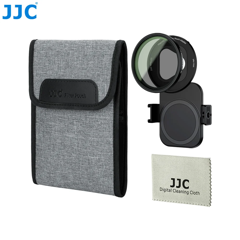 JJC 67mm Magnetic Lens Filter Adapter Kit CPL ND Lens Filter Mount Frame with Filter Pouch for iphone 17 16 15 14 Pro Max Plus