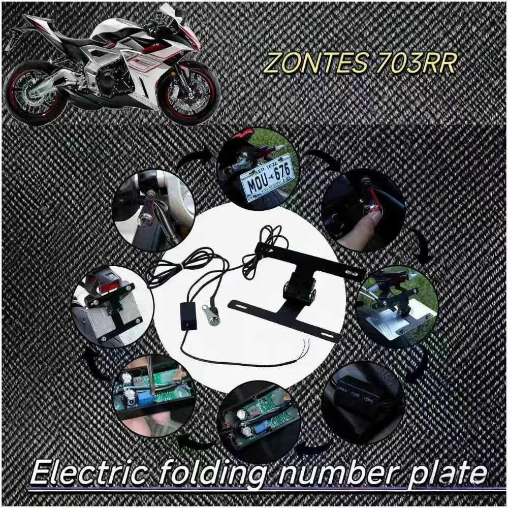 

License Plate Premium Adjustable License Plate Button Switch Effortless Contro License Plate for ZONTES 703RR Accessories