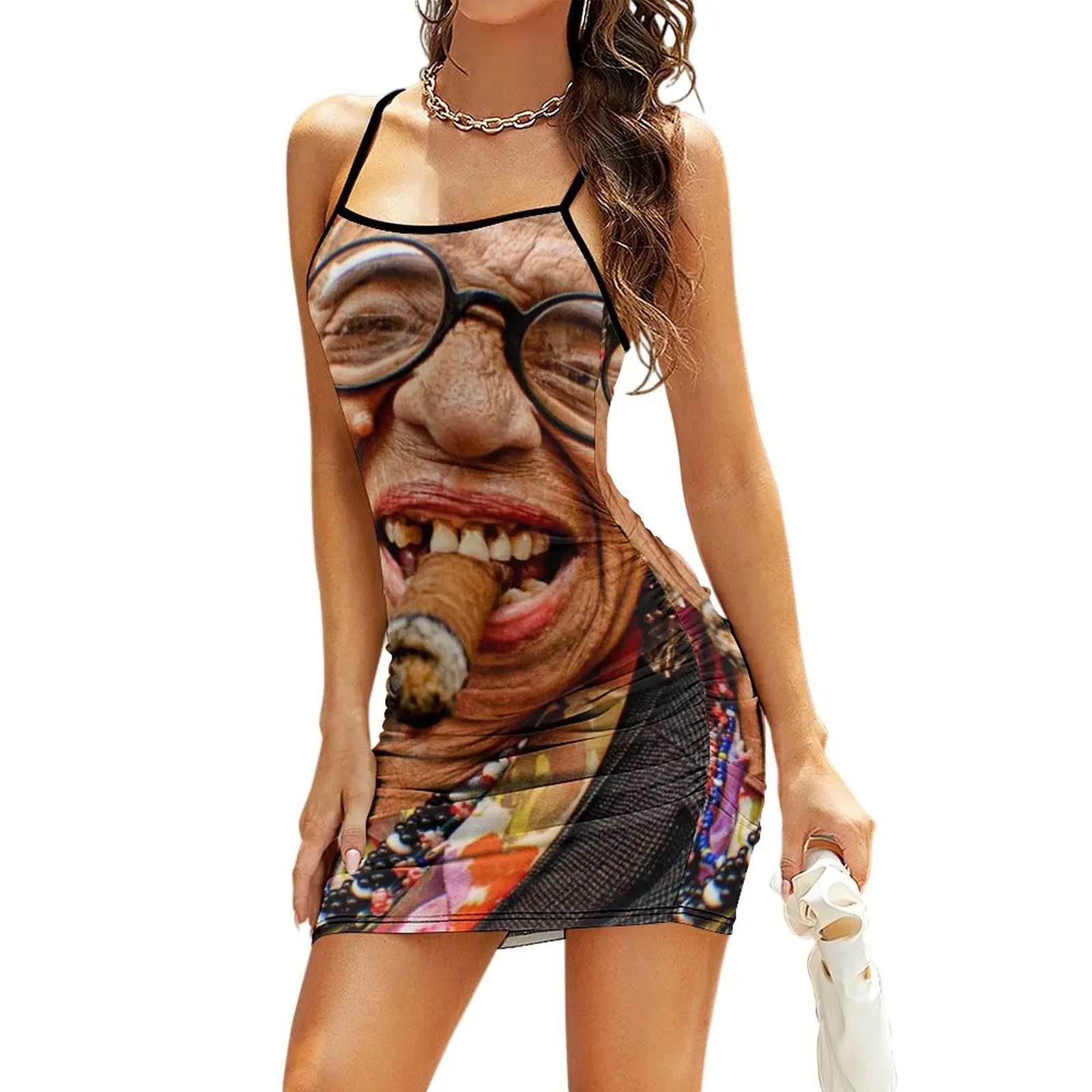 

Cuba - old lady Sling Dress dress women summer 2026 summer dresses Beachwear Dress