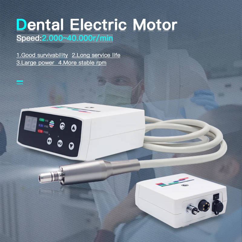 

Dental Electric motor with LED Internal Water Spray Brushless Micromotor Compatible E Type Fiber Optic Handpiece for Dental Lab