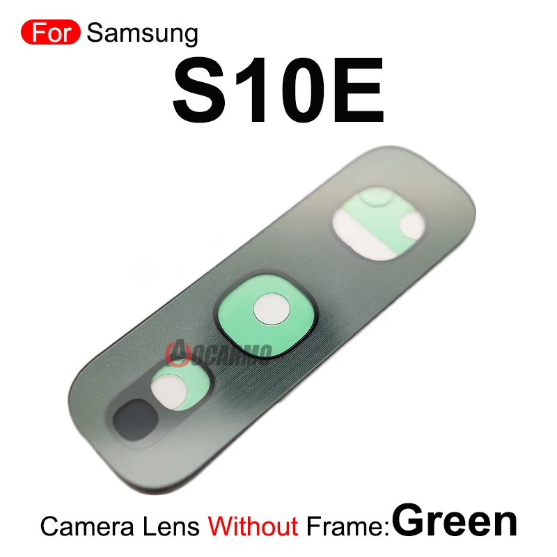 For Samsung Galaxy S10E S10e Rear Black Camera Lens With Frame And Sticker Replacement Parts