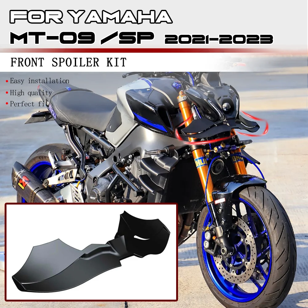 

For MT-09 / SP 2021-2023 Lower spoiler Motorcycle Downforce Naked Frontal Spoilers Winglet Aerodynamic Wing Front Spoiler Kit