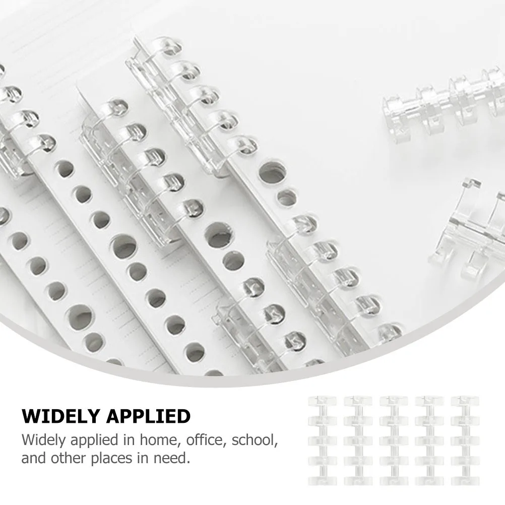 10Pcs Segmented Binder Smooth Edge Loose Leaf Binder for Creative Scrapbooking Journaling Stationery Organization Tool