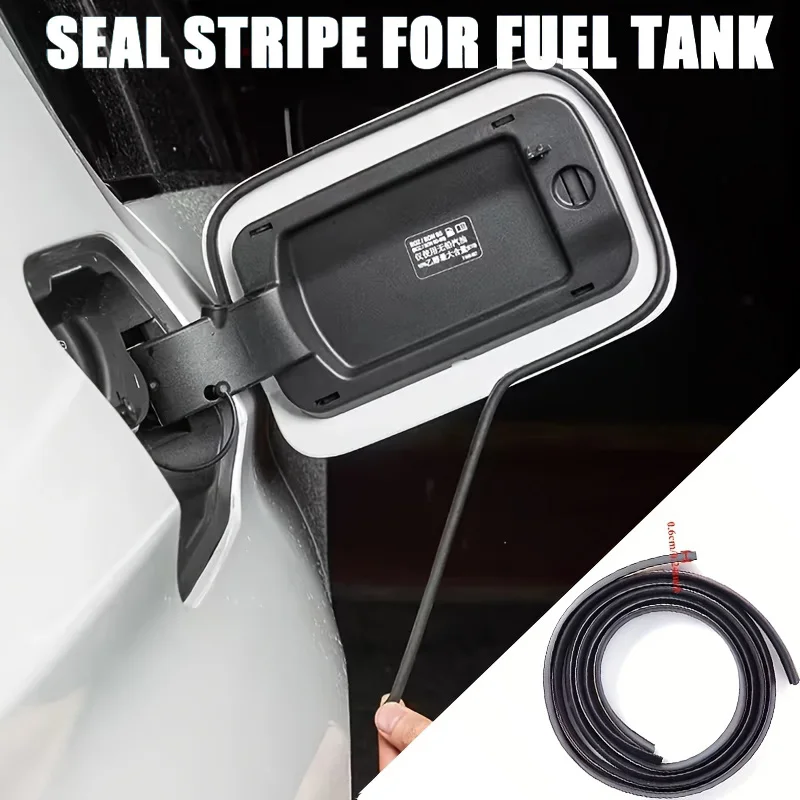 90CM Car Fuel Tank Seal Strip Self-Adhesive Waterproof Car Weatherstrip on Fuel Tank Cap Dustproof Gap Filler Auto Weather Strip