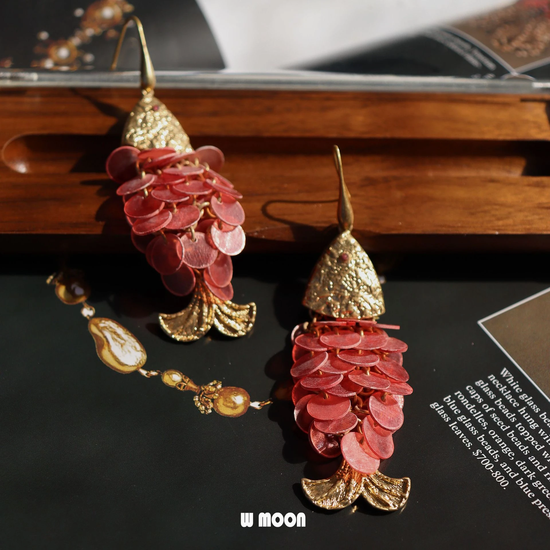 

Medieval Vintage Creative Fish Shell Drop Earrings for Women Jewelry Runway Party T Show Fancy Trendy Boho INS Japan Korea