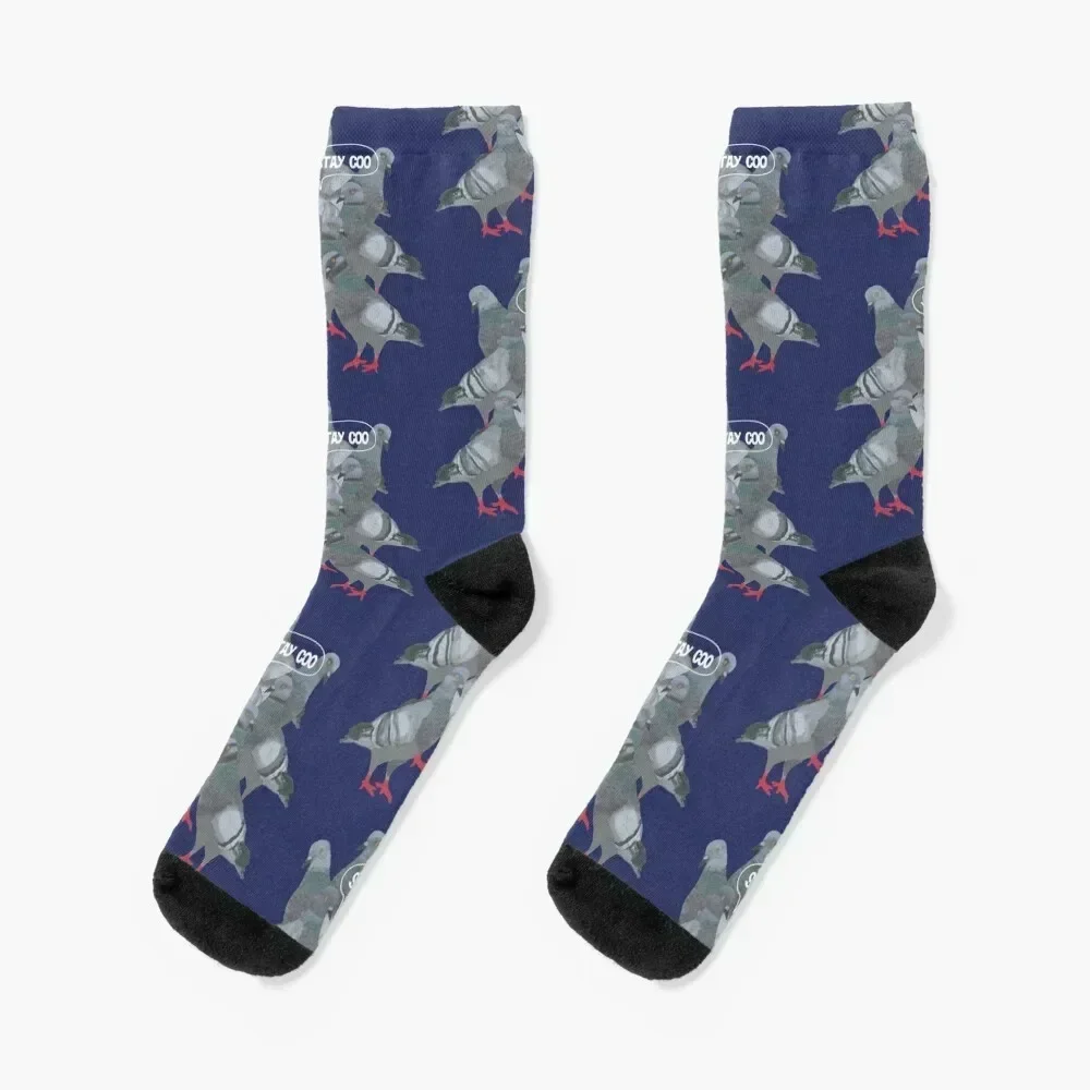 

Pigeons Stay Coo (Stay Cool) Socks halloween christmas stocking hockey Male Socks Women's
