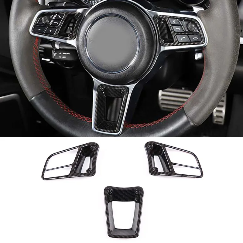 

Накладка на руль из карбона ABS для Porsche Panamera, Macan 2014-2020, Cayenne 2015-2020, 718, 911, 918